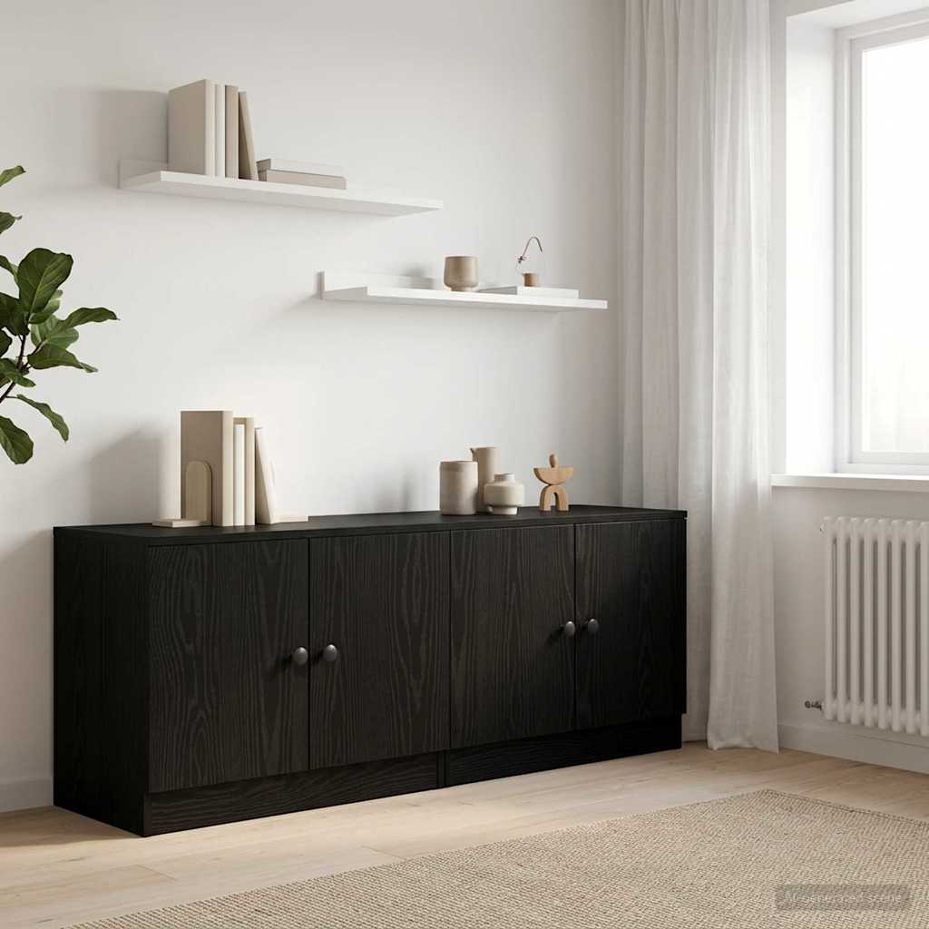 vidaXL Storage Cabinet for Loft Bed 2 pcs Black Oak 66 x 35 x 48 cm