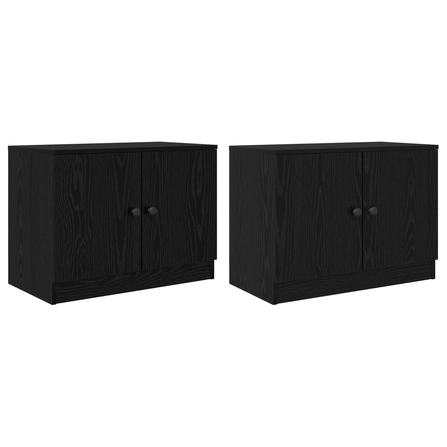 vidaXL Storage Cabinet for Loft Bed 2 pcs Black Oak 66 x 35 x 48 cm
