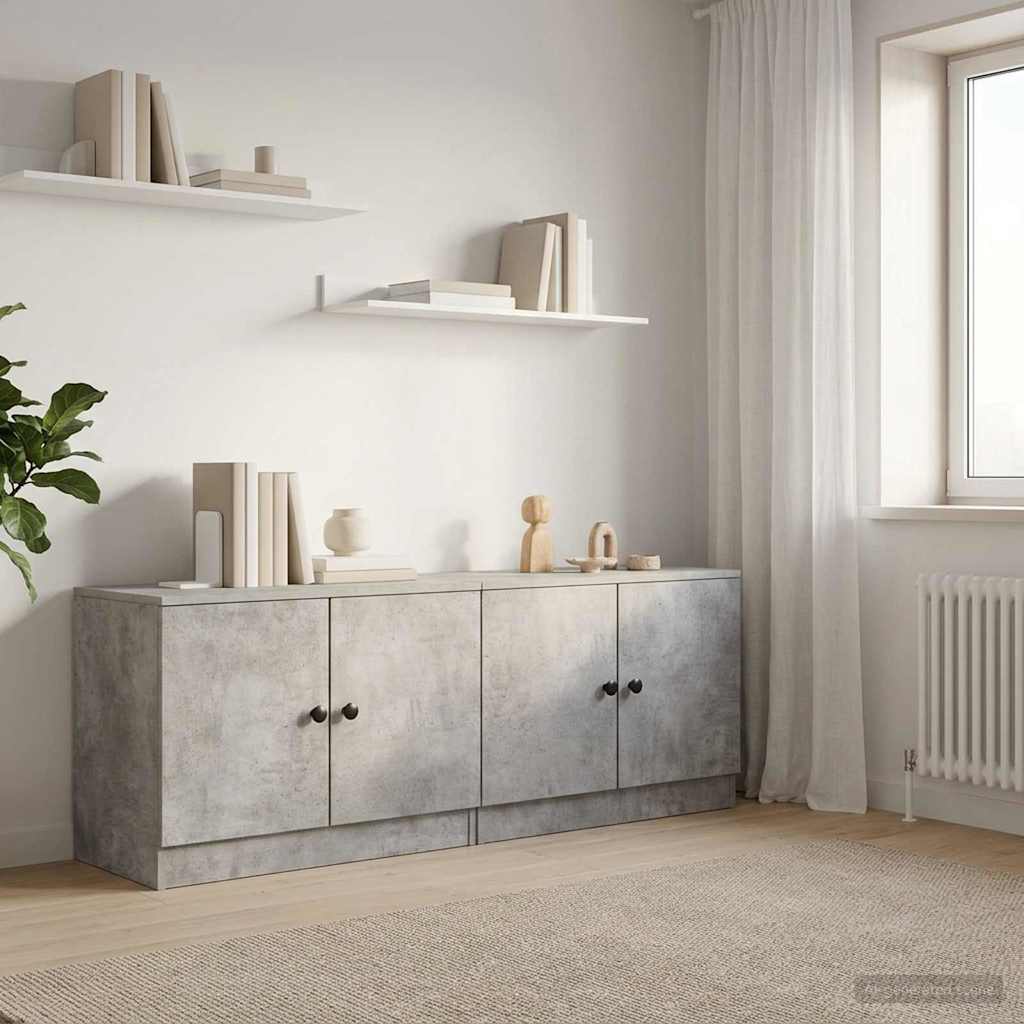 vidaXL Storage Cabinet for Loft Bed 2 pcs Concrete Grey