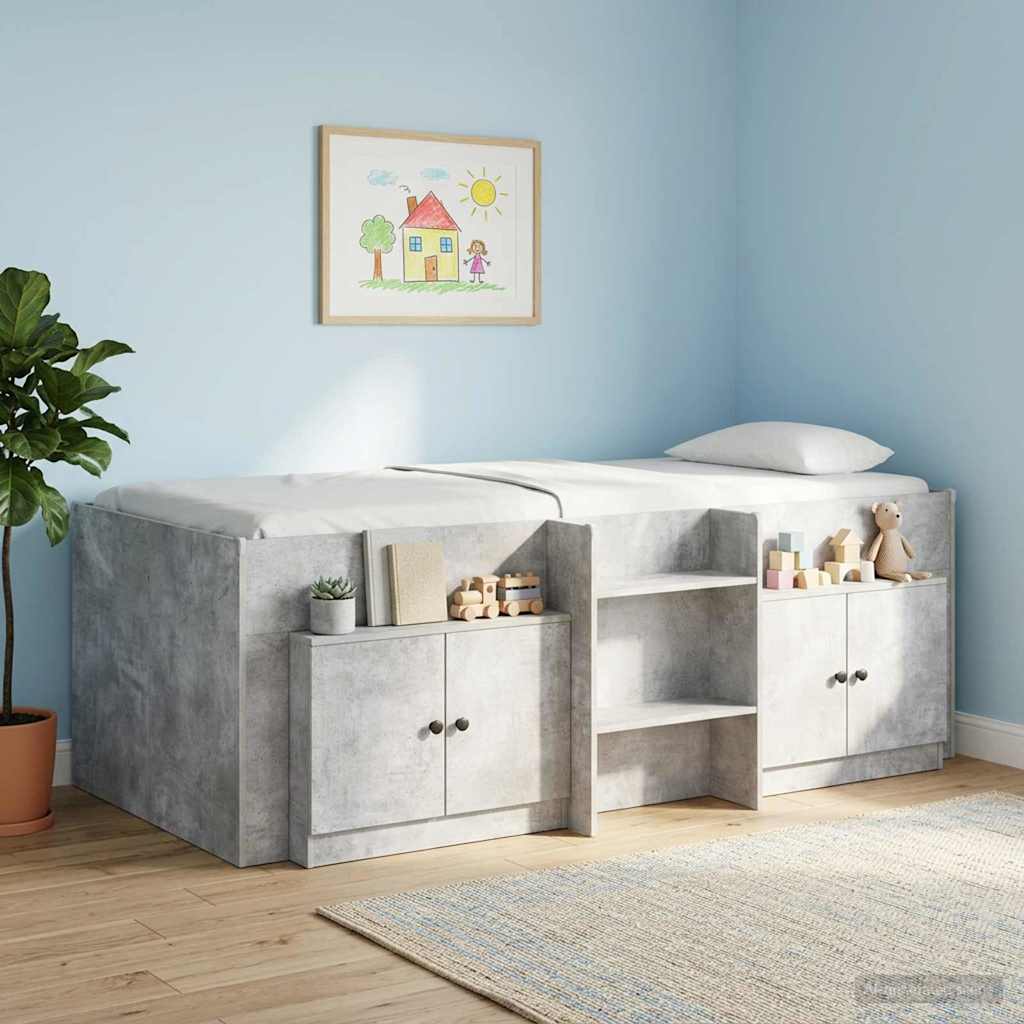 vidaXL Storage Cabinet for Loft Bed 2 pcs Concrete Grey