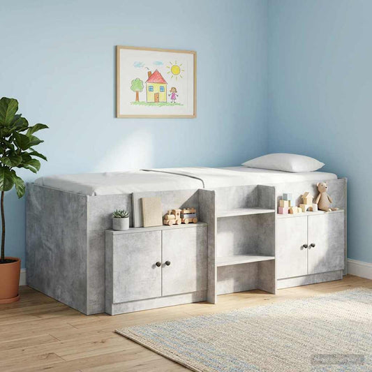 vidaXL Storage Cabinet for Loft Bed 2 pcs Concrete Grey