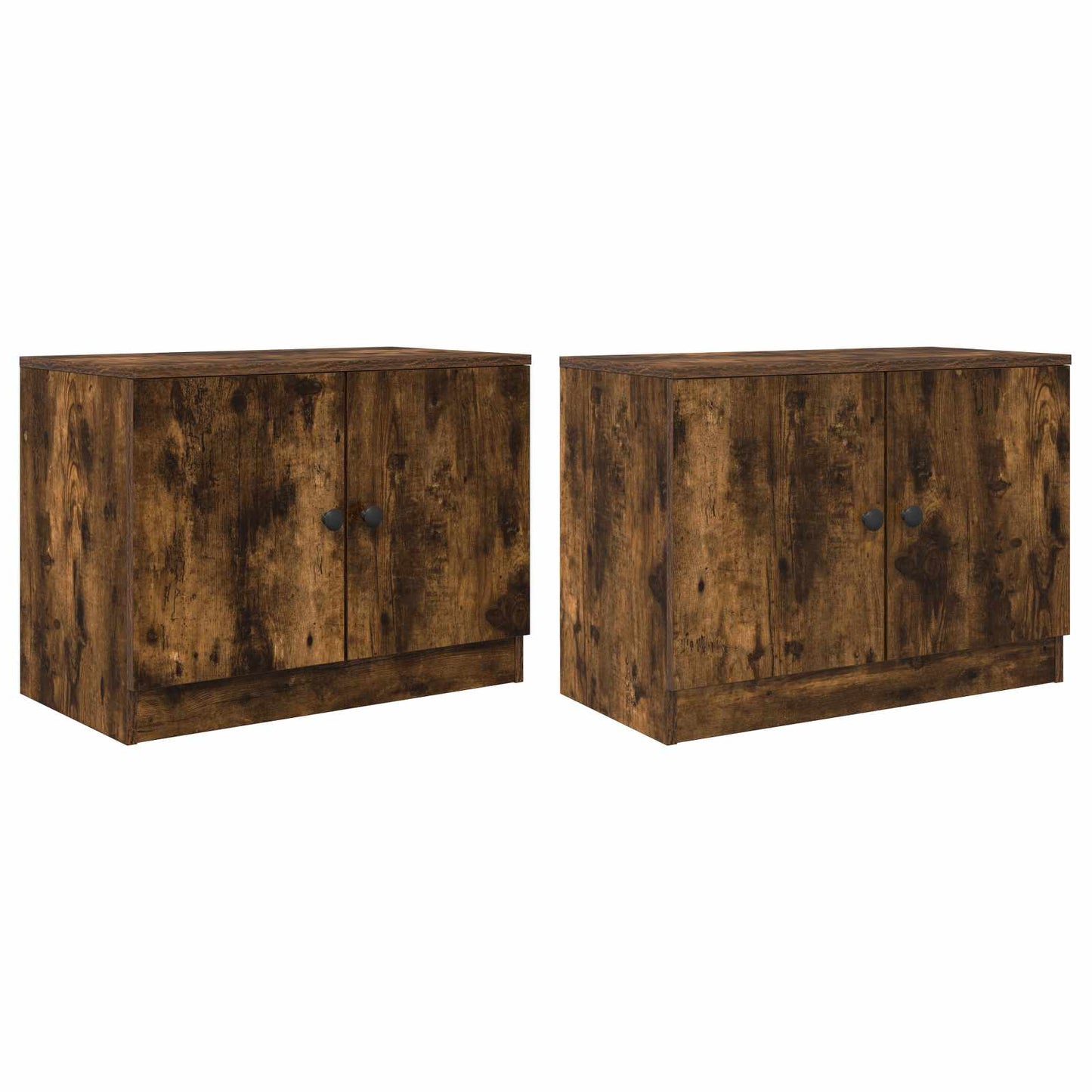 vidaXL Storage Cabinet for Loft Bed 2 pcs Smoked Oak 66 x 35 x 48 cm