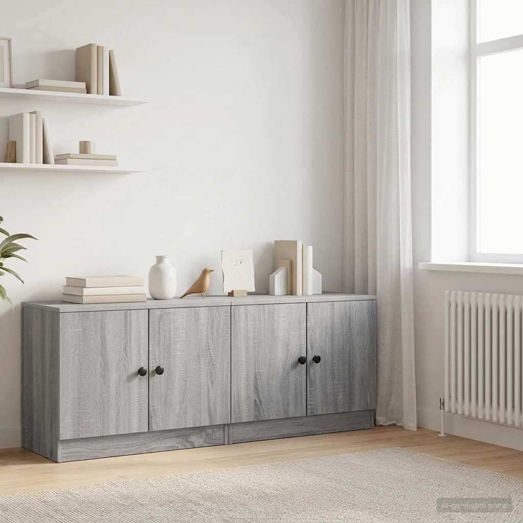 vidaXL Storage Cabinet for Loft Bed 2 pcs Grey Sonoma 66 x 35 x 48 cm