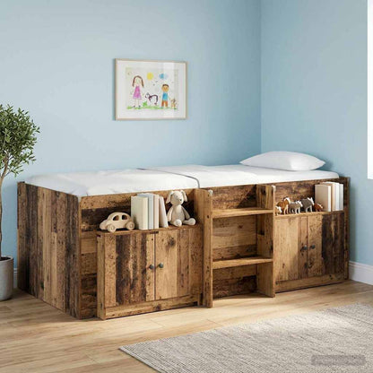 vidaXL Storage Cabinet for Loft Bed 2 pcs Old Wood 66 x 35 x 48 cm