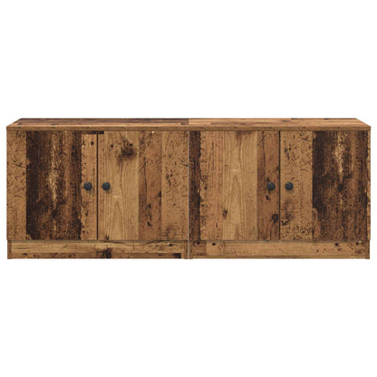 vidaXL Bed Cabinet 2 pcs Old Wood 66 x 35 x 48 cm Engineered Wood