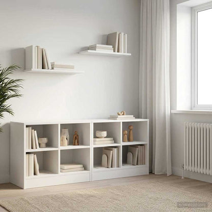 vidaXL Bed Cabinet 2 pcs White 66 x 33 x 48 cm Engineered Wood