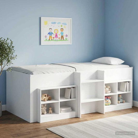 vidaXL Bed Cabinet 2 pcs White 66 x 33 x 48 cm Engineered Wood