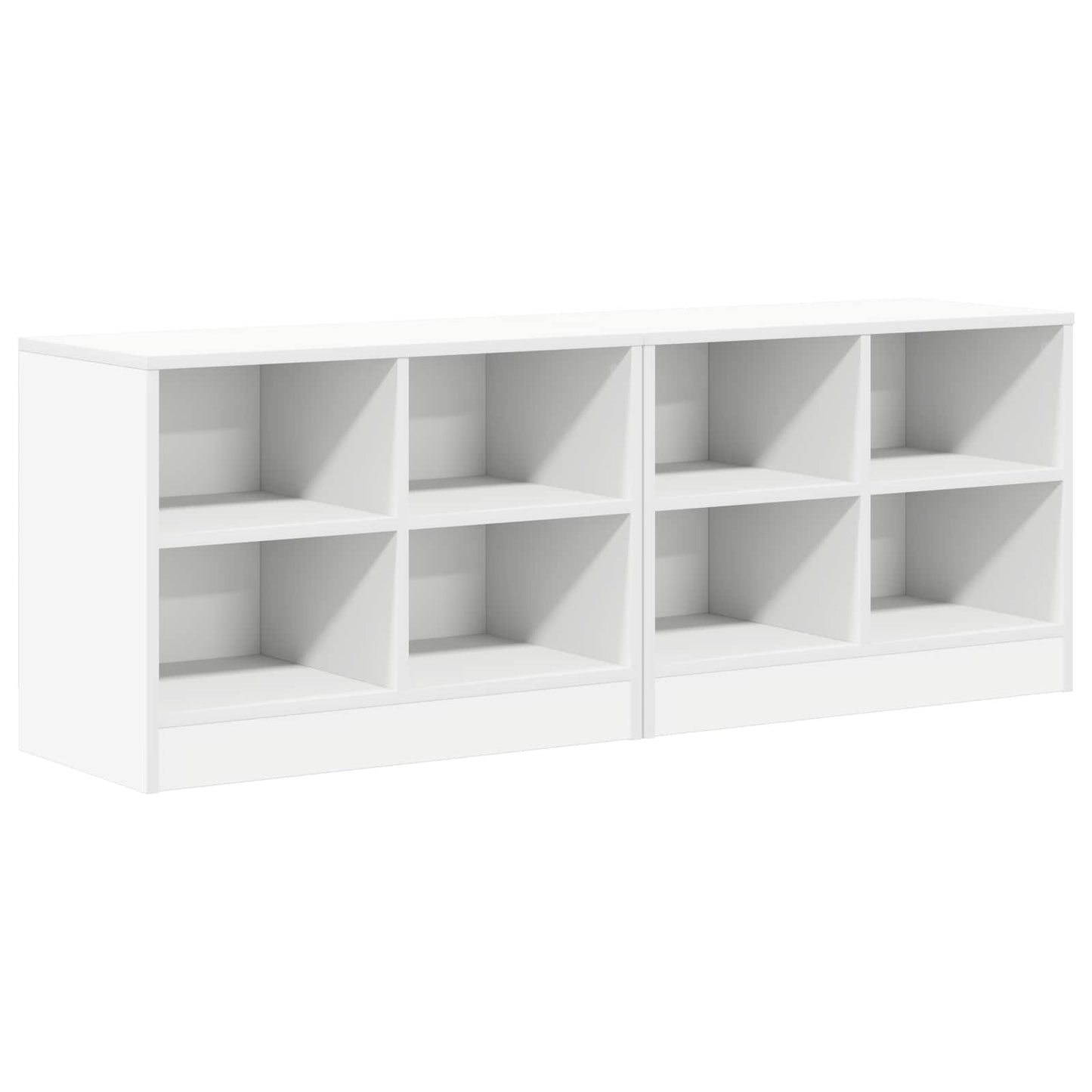 vidaXL Bed Cabinet 2 pcs White 66 x 33 x 48 cm Engineered Wood