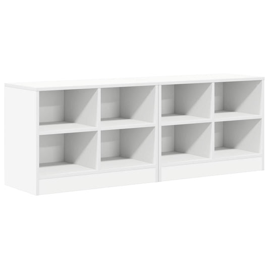 vidaXL Bed Cabinet 2 pcs White 66 x 33 x 48 cm Engineered Wood