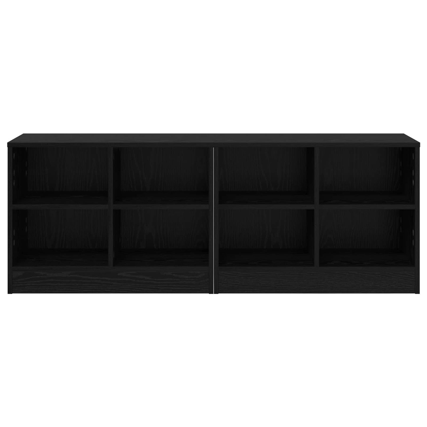 vidaXL Bed Cabinet 2 pcs Black Oak 66 x 33 x 48 cm Engineered Wood