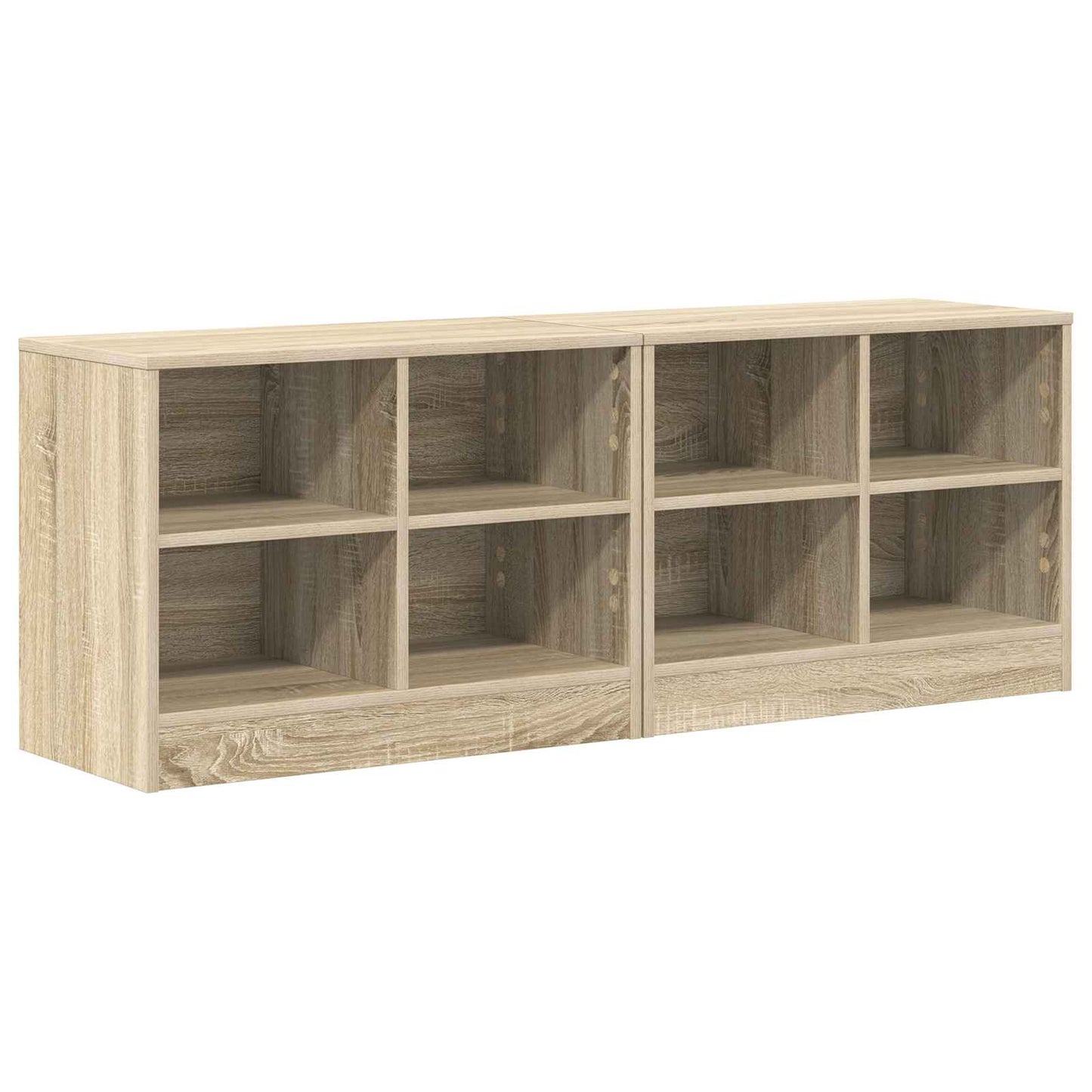 vidaXL Bed Cabinet 2 pcs Sonoma Oak 66 x 33 x 48 cm Engineered Wood