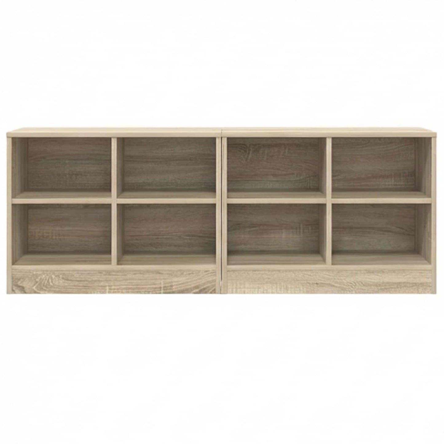 vidaXL Bed Cabinet 2 pcs Sonoma Oak 66 x 33 x 48 cm Engineered Wood