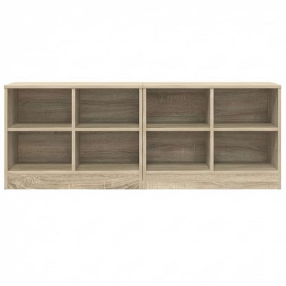 vidaXL Bed Cabinet 2 pcs Sonoma Oak 66 x 33 x 48 cm Engineered Wood