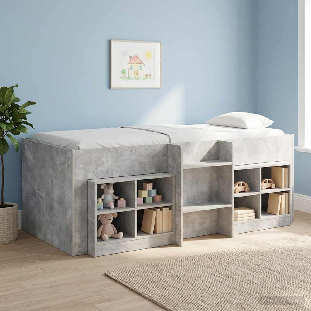vidaXL Bed Cabinet 2 pcs Concrete Grey 66 x 33 x 48 cm Engineered Wood