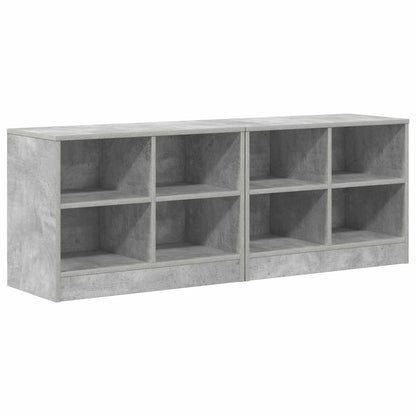 vidaXL Bed Cabinet 2 pcs Concrete Grey 66 x 33 x 48 cm Engineered Wood