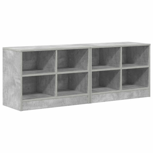vidaXL Bed Cabinet 2 pcs Concrete Grey 66 x 33 x 48 cm Engineered Wood
