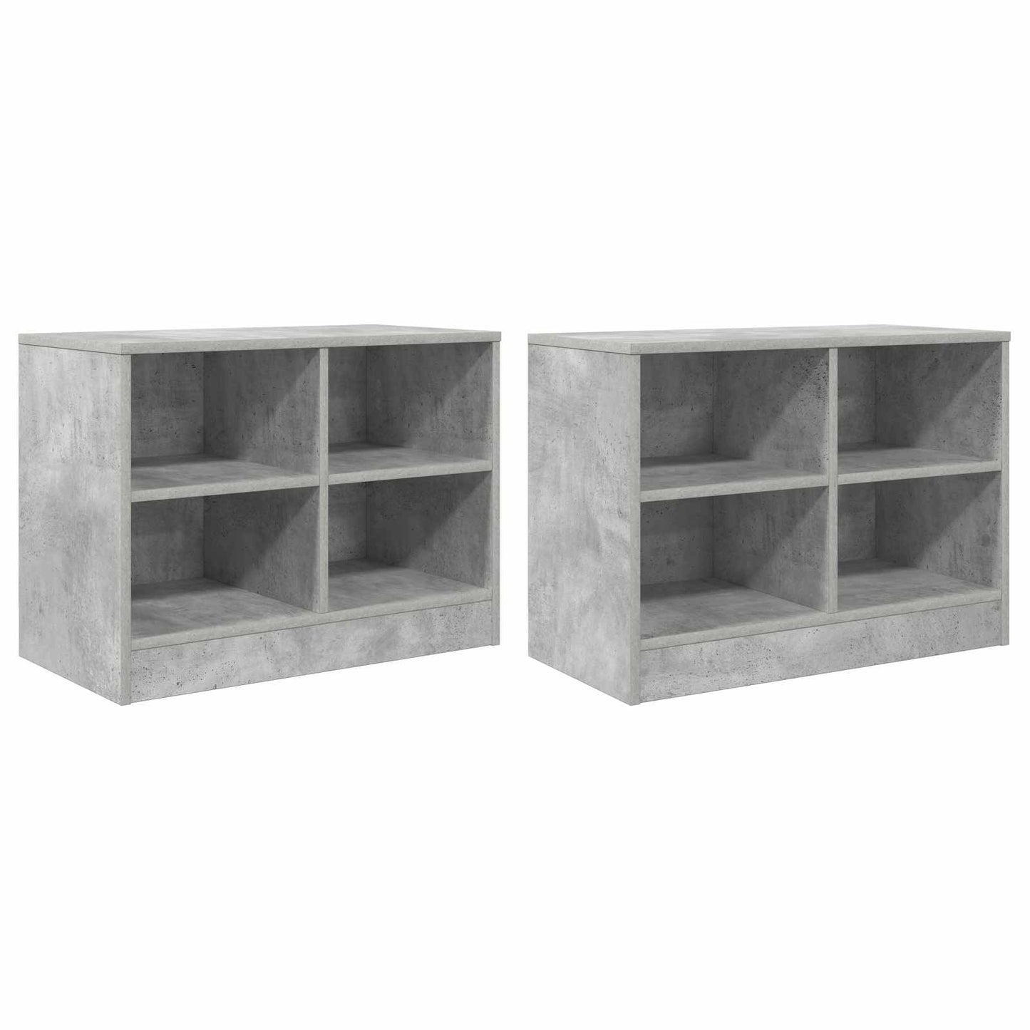 vidaXL Bed Cabinet 2 pcs Concrete Grey 66 x 33 x 48 cm Engineered Wood