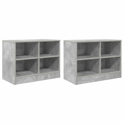 vidaXL Bed Cabinet 2 pcs Concrete Grey 66 x 33 x 48 cm Engineered Wood