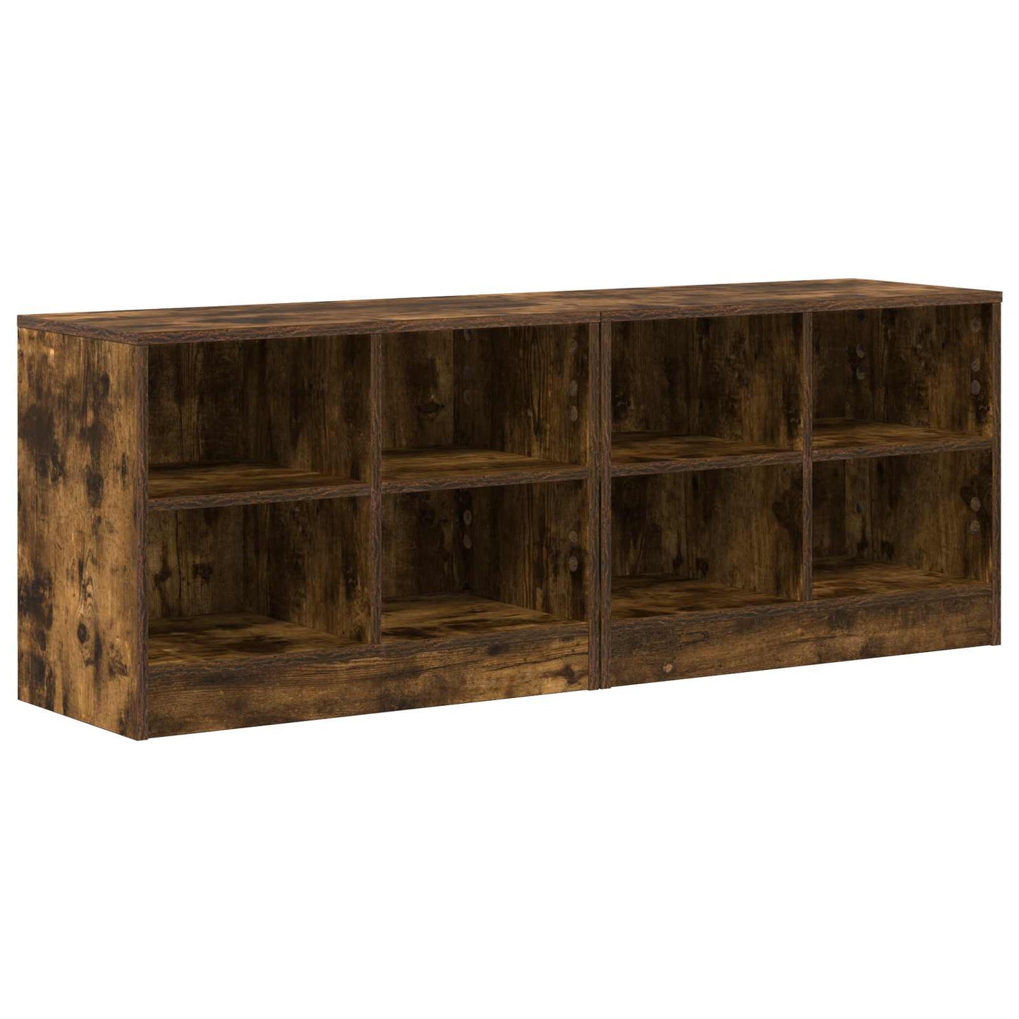 vidaXL Bed Cabinet 2 pcs Smoked Oak 66 x 33 x 48 cm Engineered Wood