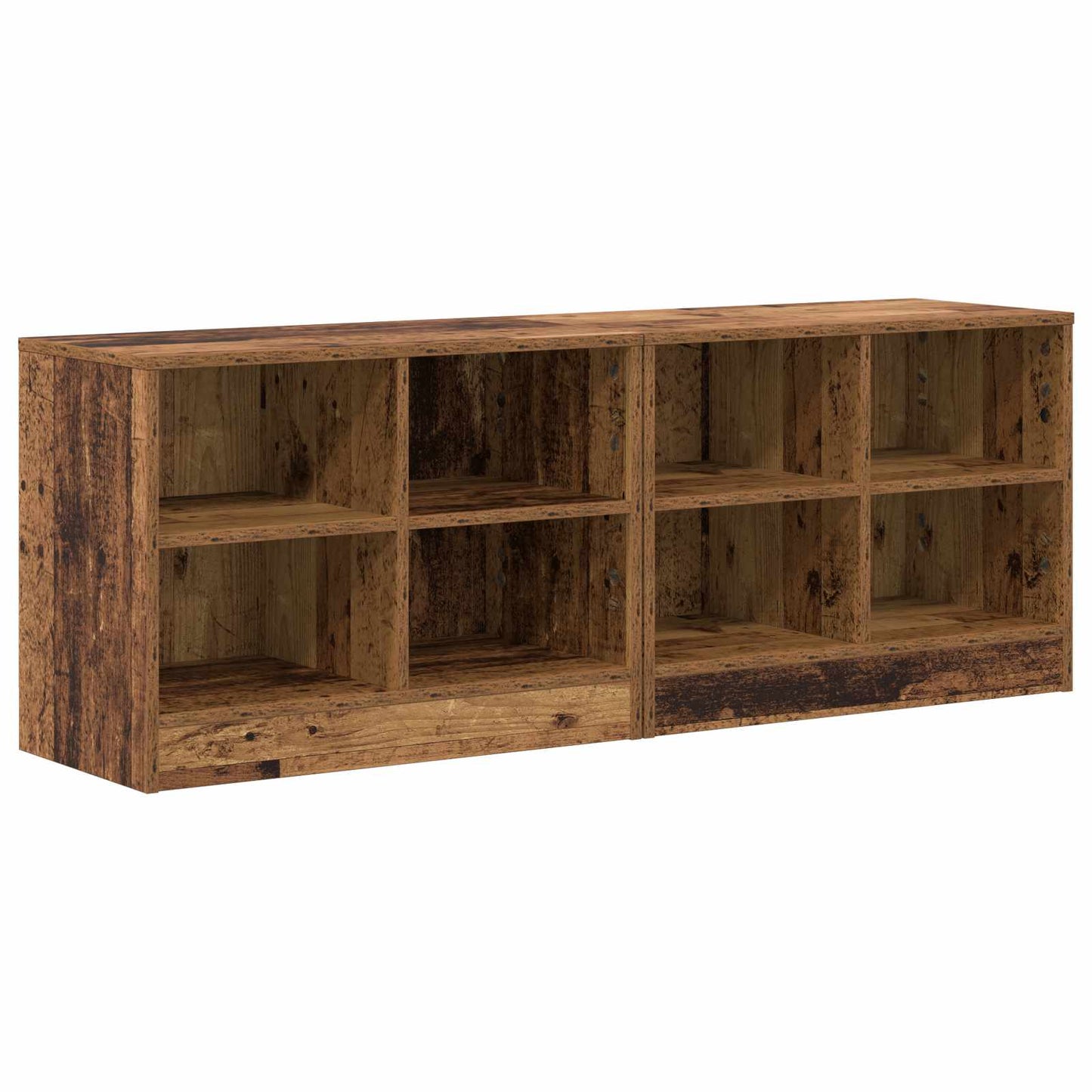 vidaXL Bed Cabinet 2 pcs Old Wood 66 x 33 x 48 cm Engineered Wood