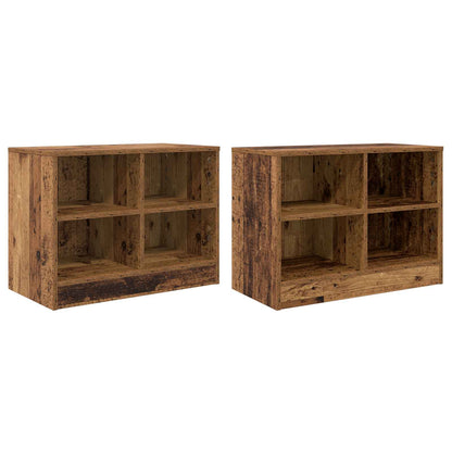 vidaXL Bed Cabinet 2 pcs Old Wood 66 x 33 x 48 cm Engineered Wood