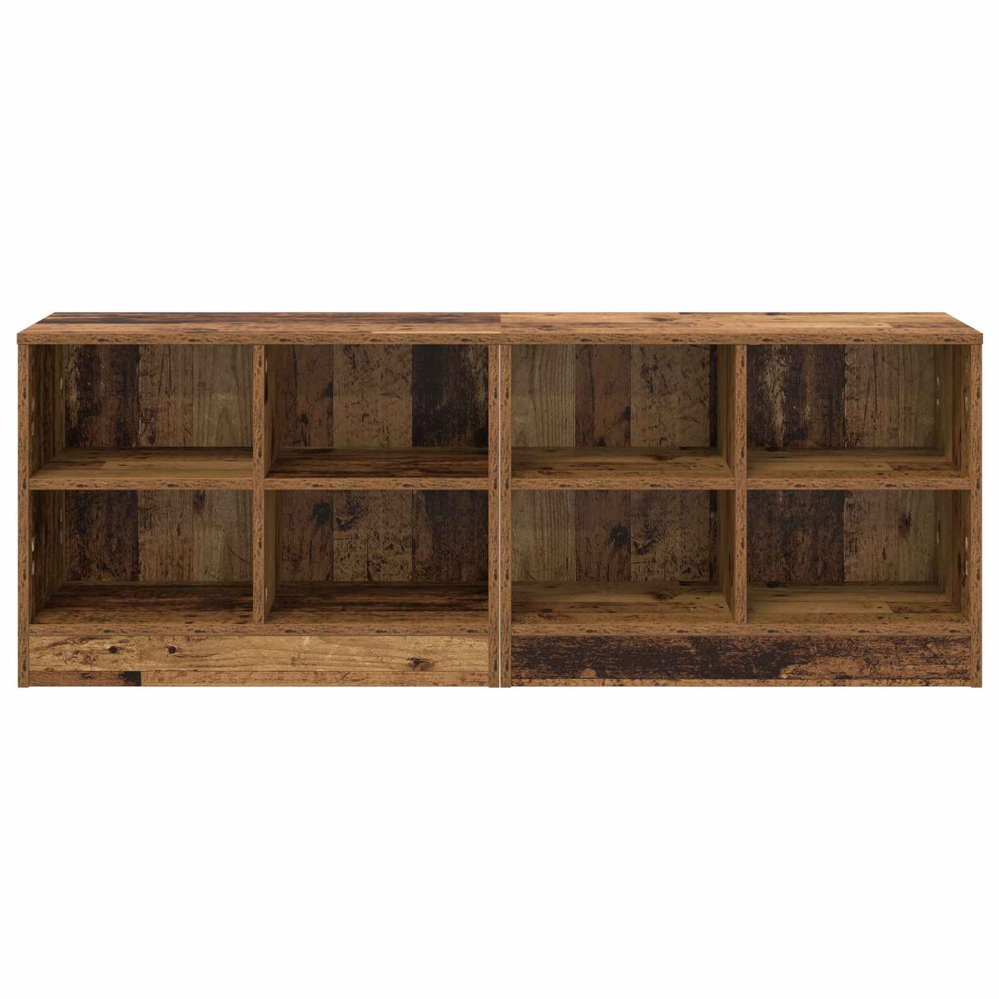 vidaXL Bed Cabinet 2 pcs Old Wood 66 x 33 x 48 cm Engineered Wood