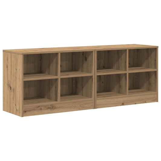 vidaXL Bed Cabinet 2 pcs Artisan Oak 66 x 33 x 48 cm Engineered Wood
