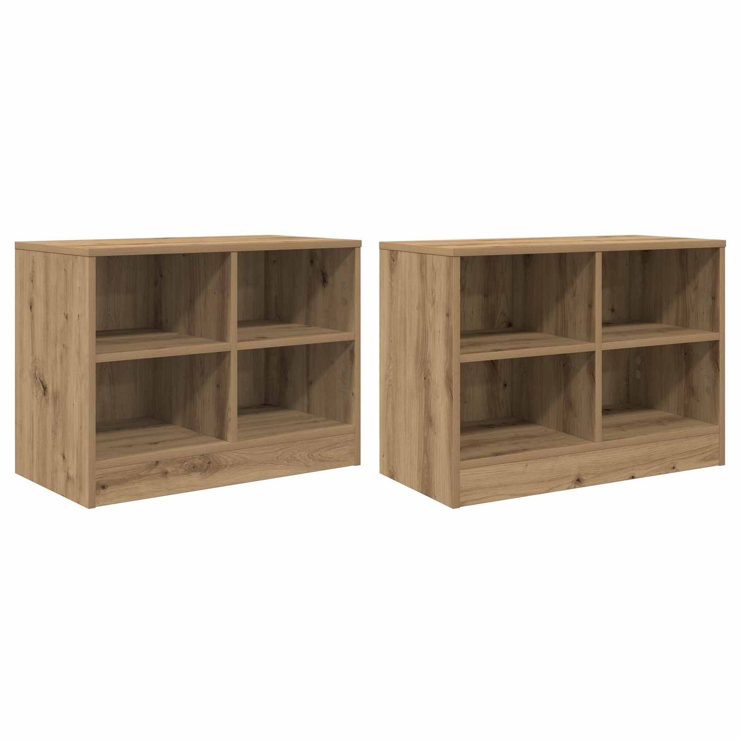 vidaXL Bed Cabinet 2 pcs Artisan Oak 66 x 33 x 48 cm Engineered Wood