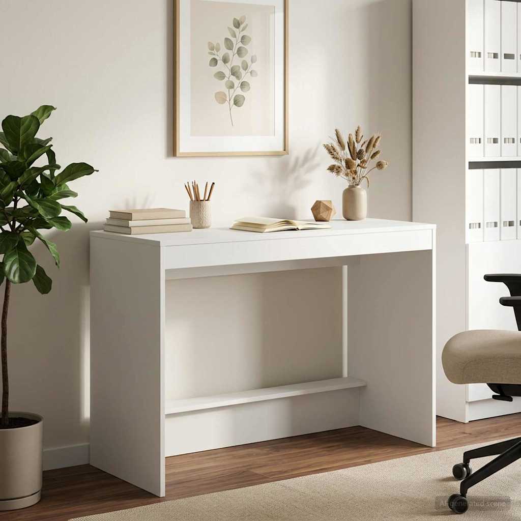 vidaXL Bed Desk White Engineered Wood 100 x 45 x 75 cm