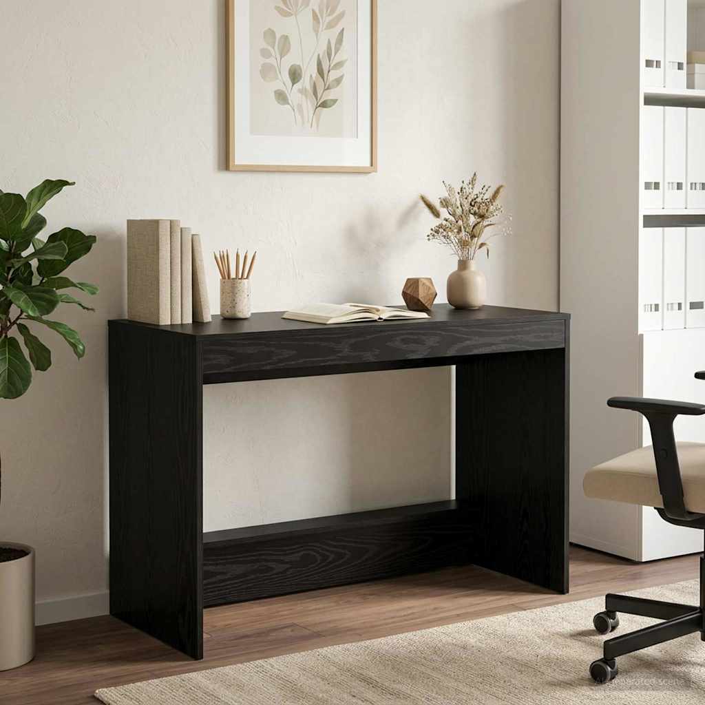 vidaXL Bed Desk Black Oak Engineered Wood 100 x 45 x 75 cm