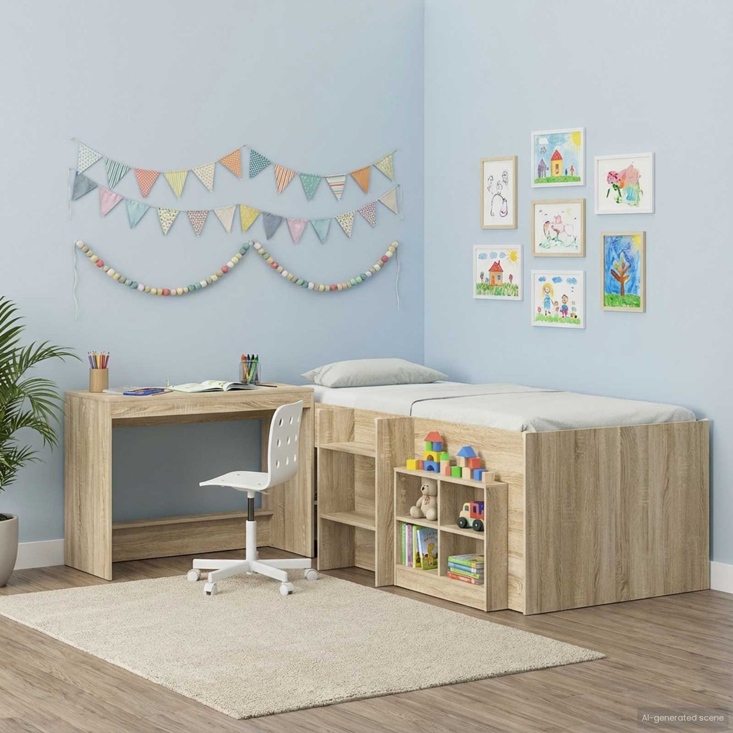 vidaXL Bed Desk Sonoma Oak Engineered Wood 100 x 45 x 75 cm