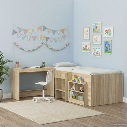 vidaXL Bed Desk Sonoma Oak Engineered Wood 100 x 45 x 75 cm