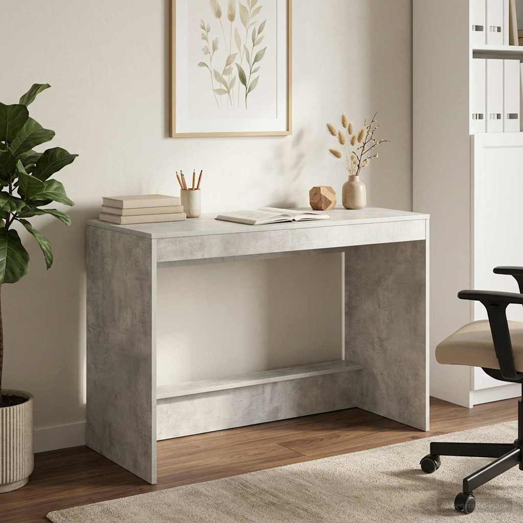 vidaXL Bed Desk Concrete Grey Engineered Wood 100 x 45 x 75 cm