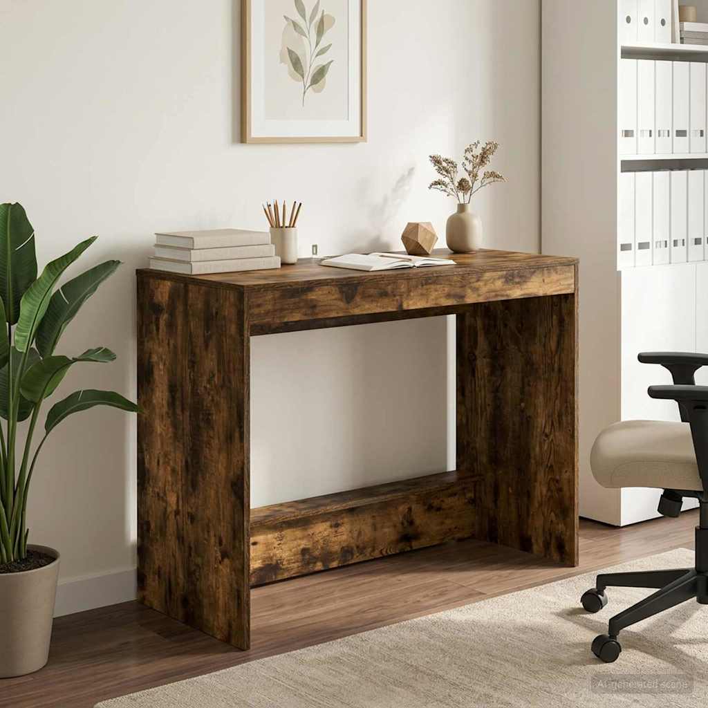 vidaXL Bed Desk Smoked Oak Engineered Wood 100 x 45 x 75 cm