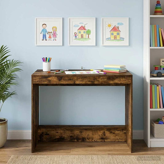 vidaXL Bed Desk Smoked Oak Engineered Wood 100 x 45 x 75 cm