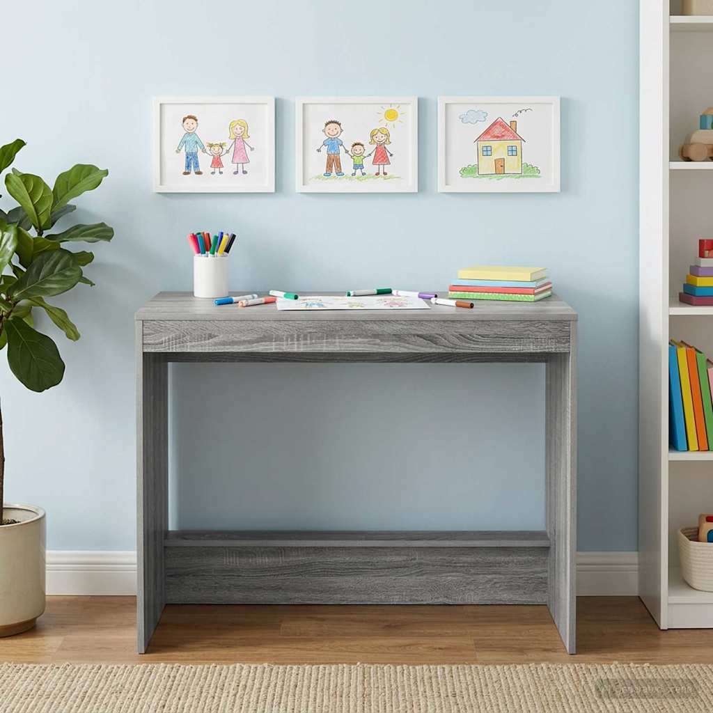 vidaXL Bed Desk Grey Sonoma Engineered Wood 100 x 45 x 75 cm