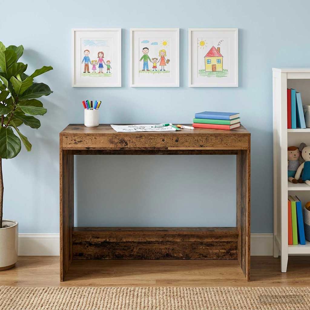 vidaXL Bed Desk Old Wood Engineered Wood 100 x 45 x 75 cm