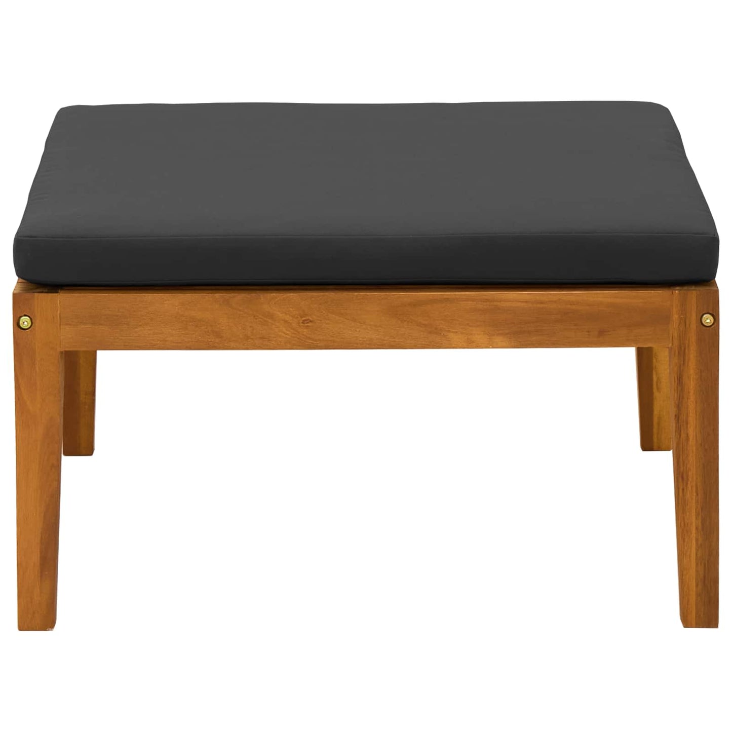 vidaXL Garden Footrest with Cushion Solid Acacia Wood Natural