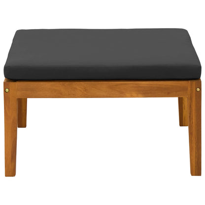 vidaXL Garden Footrest with Cushion Solid Acacia Wood Natural