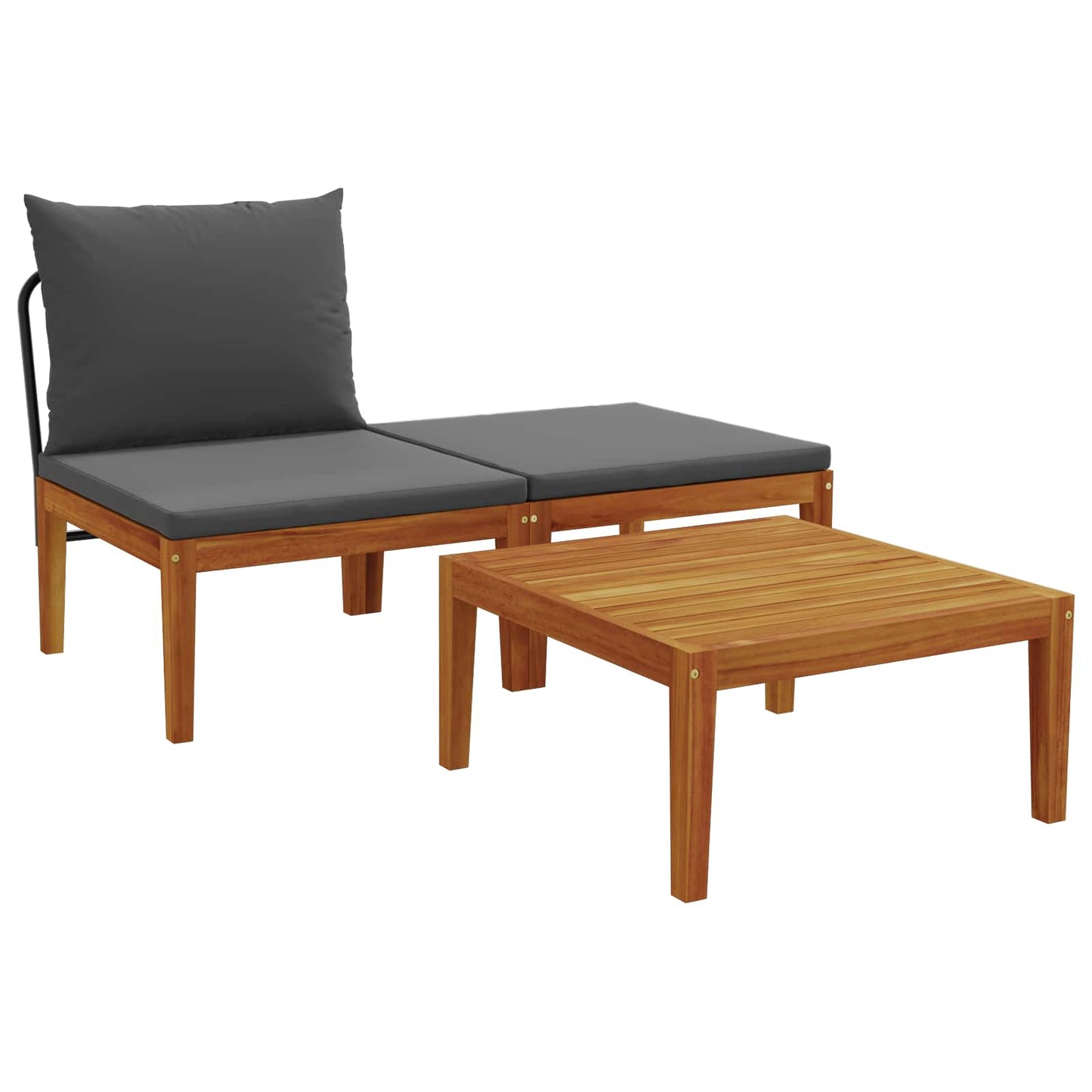 vidaXL 3 pcs Lounge Set Solid Acacia Wood Natural