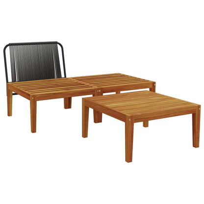 vidaXL 3 pcs Lounge Set Solid Acacia Wood Natural
