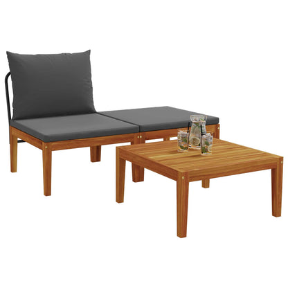 vidaXL 3 pcs Lounge Set Solid Acacia Wood Natural
