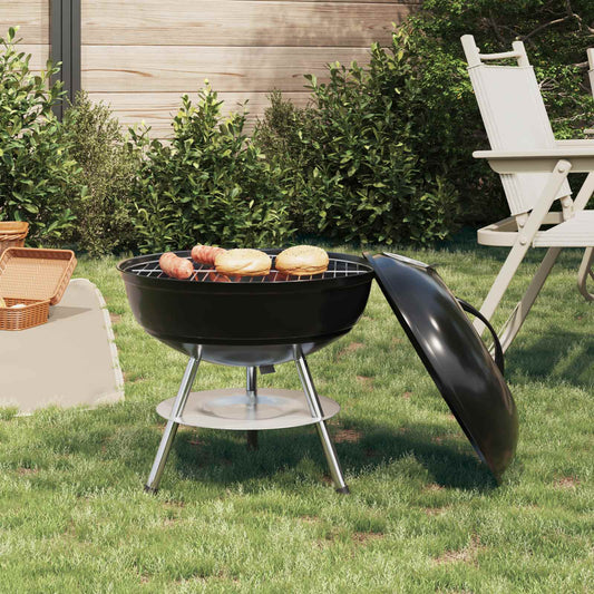 vidaXL Charcoal Grill Black 36.5 x 36.5 x 40 cm