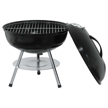 vidaXL Charcoal Grill Black 36.5 x 36.5 x 40 cm