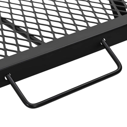 vidaXL Foldable Camping Grill Folding Black 58 x 31 x 2 cm Alloy Steel