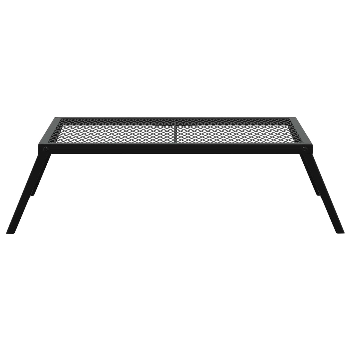 vidaXL Foldable Camping Grill Folding Black 58 x 31 x 2 cm Alloy Steel