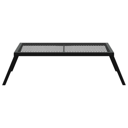 vidaXL Foldable Camping Grill Folding Black 58 x 31 x 2 cm Alloy Steel