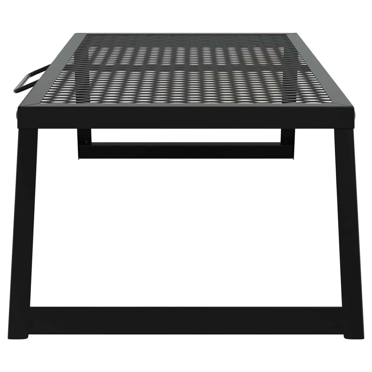 vidaXL Foldable Camping Grill Folding Black 58 x 31 x 2 cm Alloy Steel