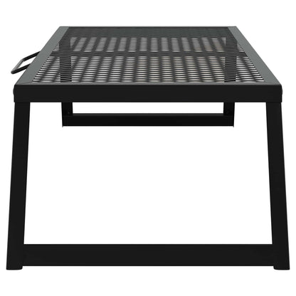 vidaXL Foldable Camping Grill Folding Black 58 x 31 x 2 cm Alloy Steel