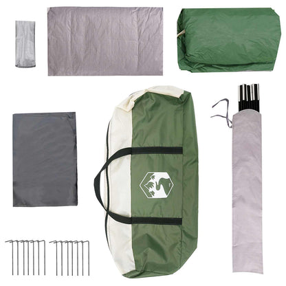 vidaXL Family Tent with Roof Green 320 x 210 x 180 cm Polyester